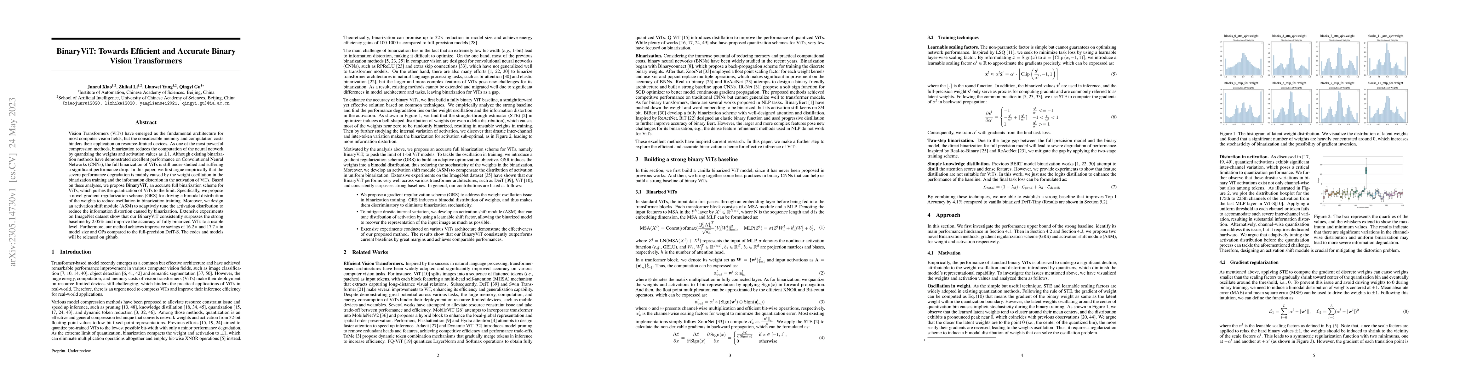 Thumbnail for BinaryViT: Towards Efficient and Accurate Binary Vision Transformers