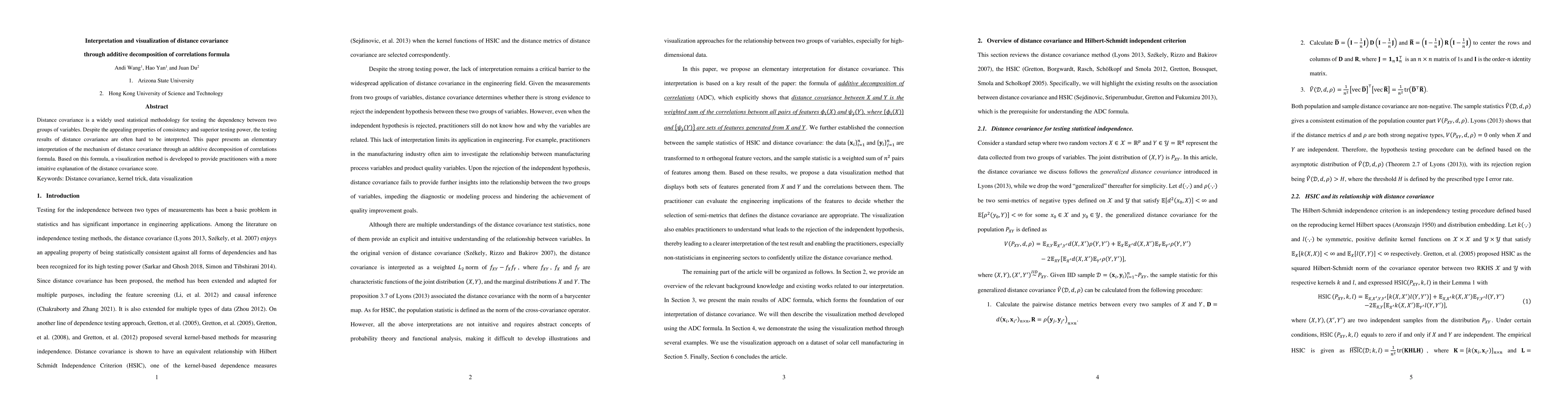 Thumbnail for Interpretation and visualization of distance covariance through additive
  decomposition of correlations formula