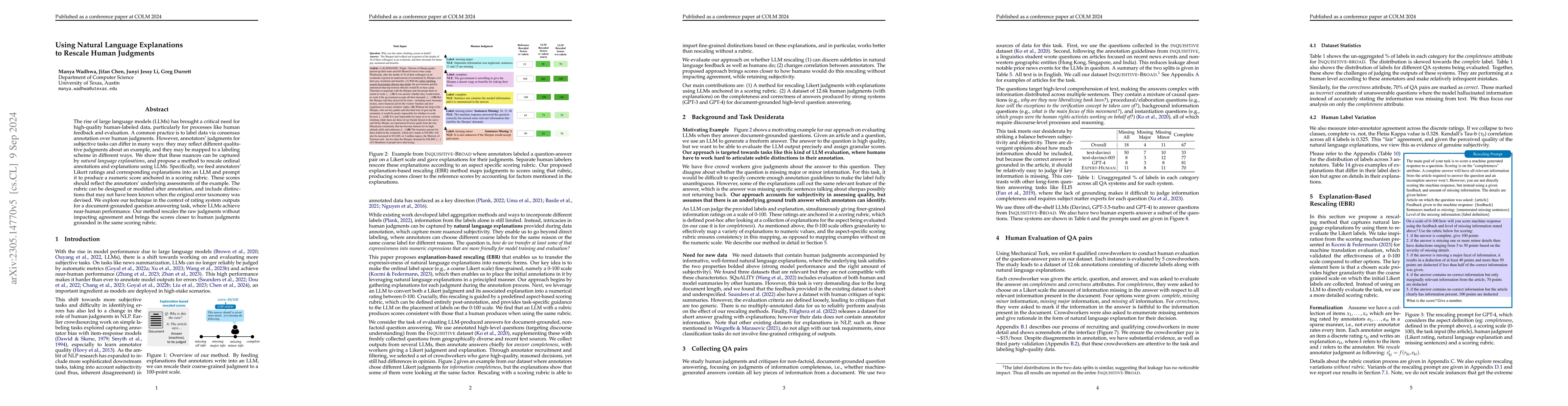 Thumbnail for Using Natural Language Explanations to Rescale Human Judgments