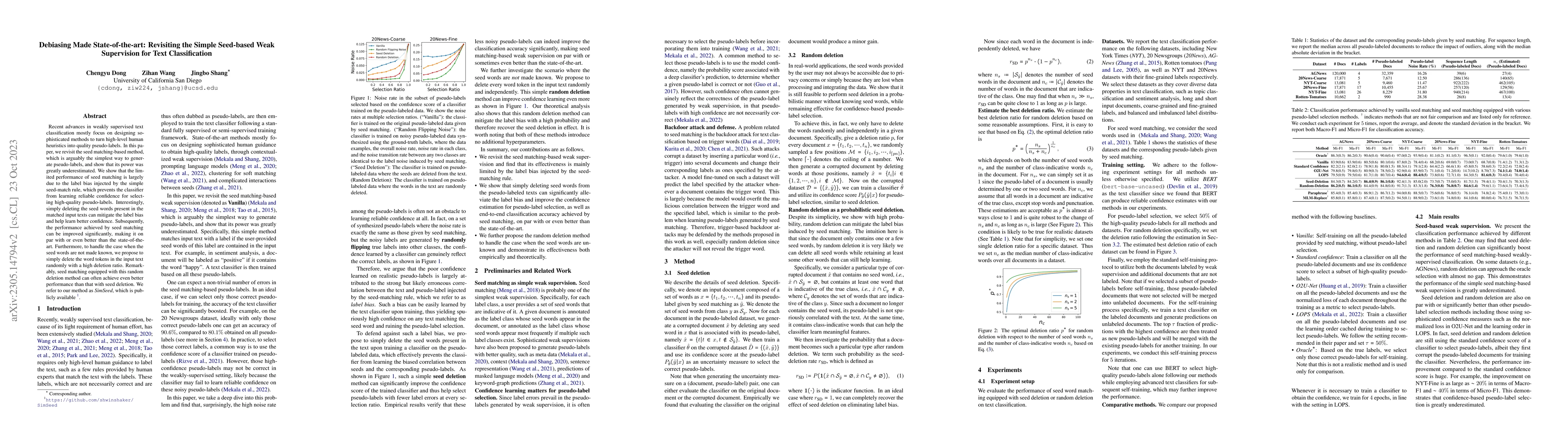 Thumbnail for Debiasing Made State-of-the-art: Revisiting the Simple Seed-based Weak
  Supervision for Text Classification