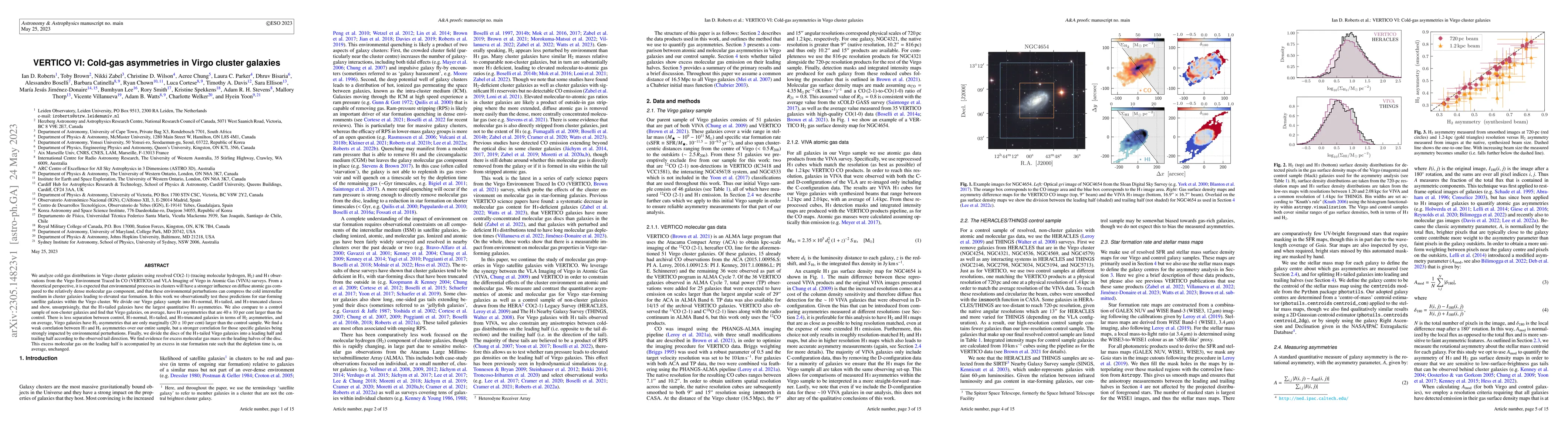 Thumbnail for VERTICO VI: Cold-gas asymmetries in Virgo cluster galaxies