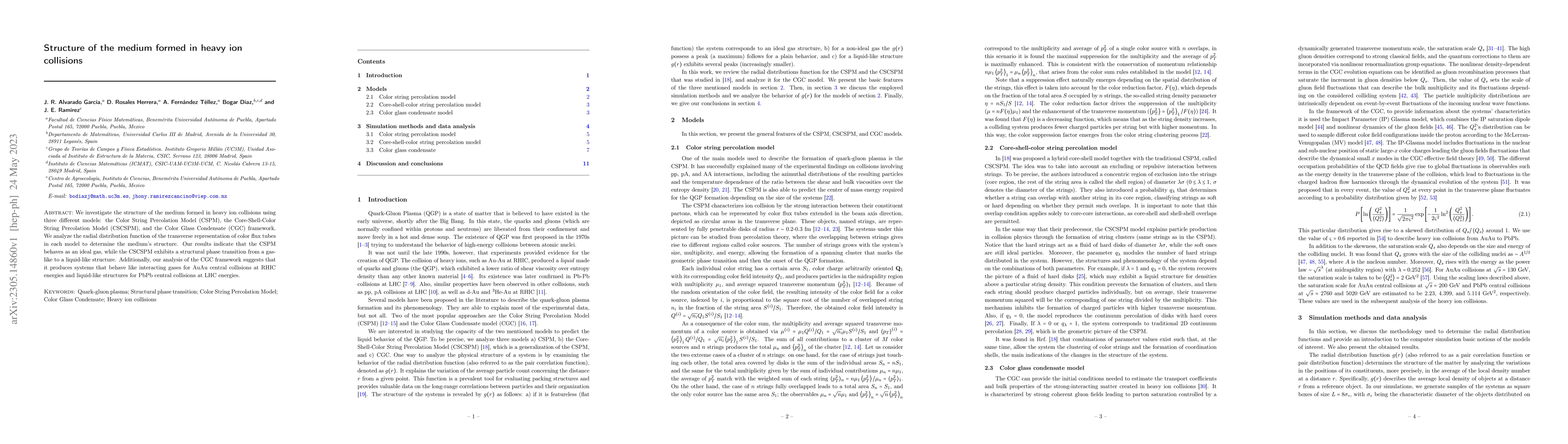 Thumbnail for Structure of the medium formed in heavy ion collisions