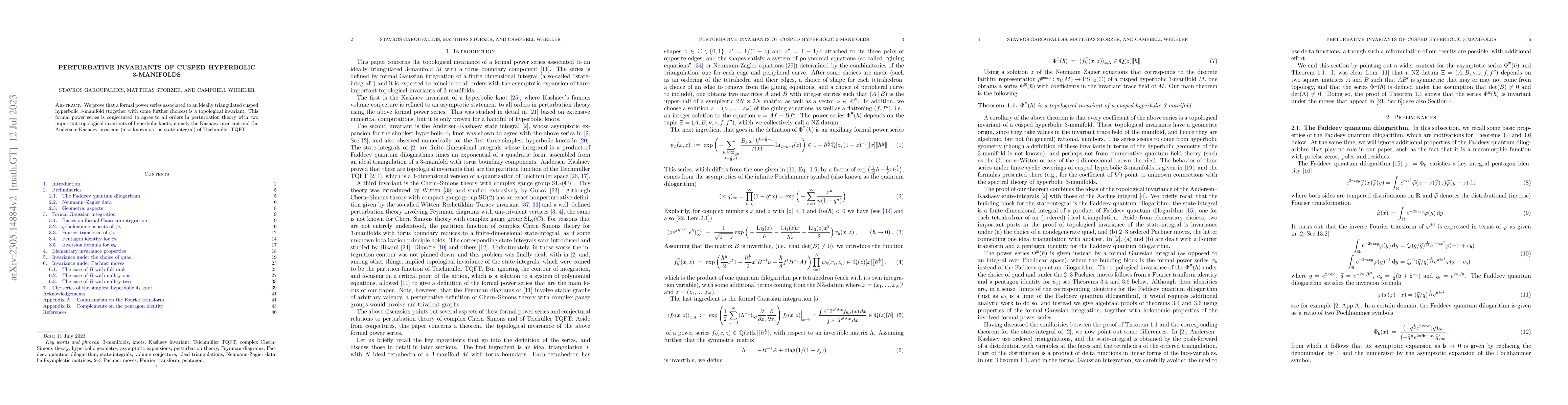 Thumbnail for Perturbative invariants of cusped hyperbolic 3-manifolds