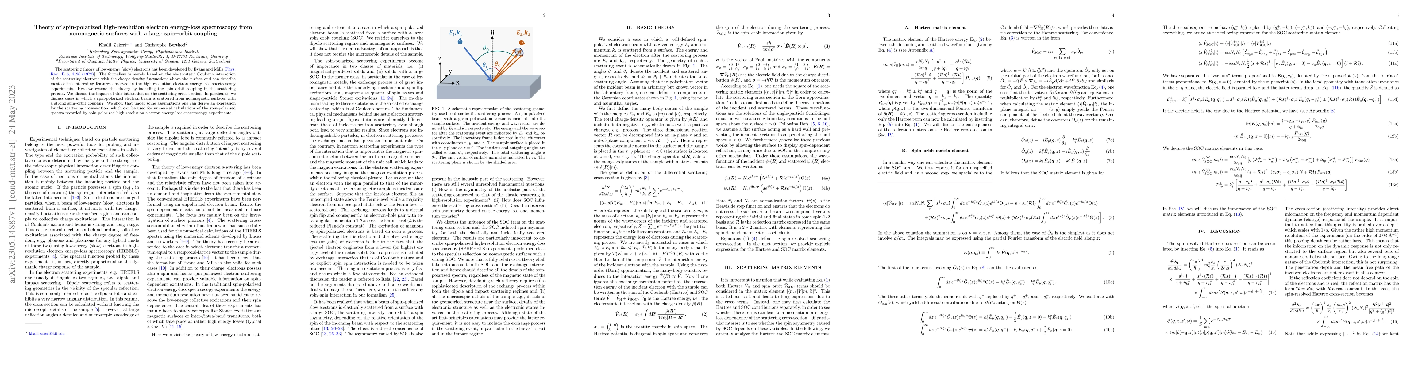Thumbnail for Theory of spin-polarized high-resolution electron energy loss
  spectroscopy from nonmagnetic surfaces with a large spin-orbit coupling