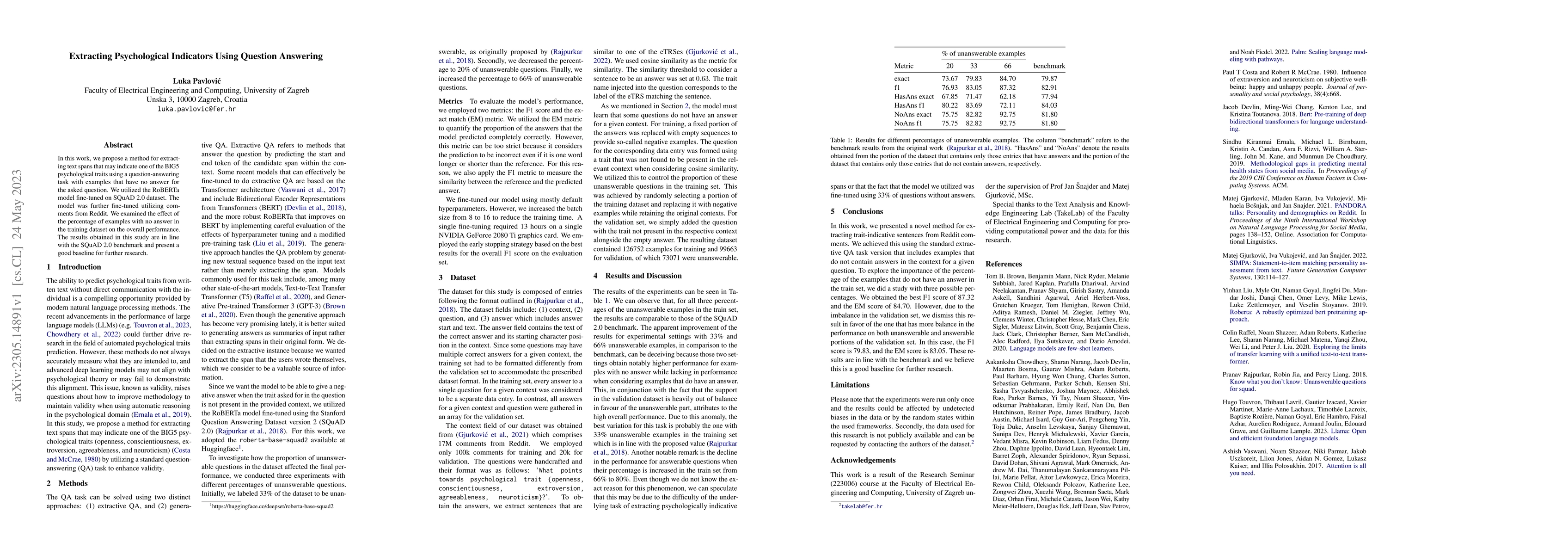 Thumbnail for Extracting Psychological Indicators Using Question Answering
