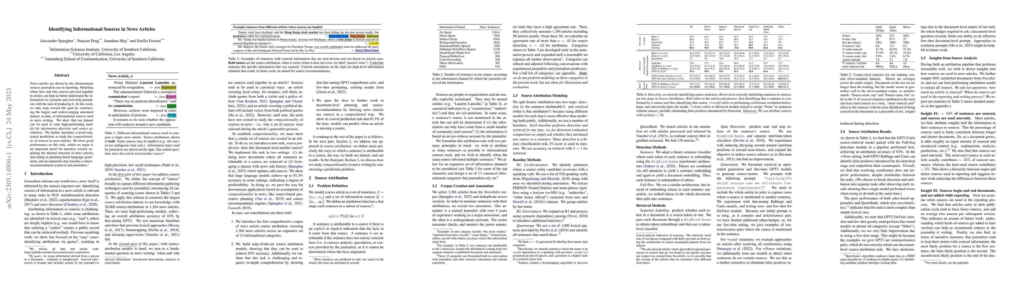 Thumbnail for Identifying Informational Sources in News Articles