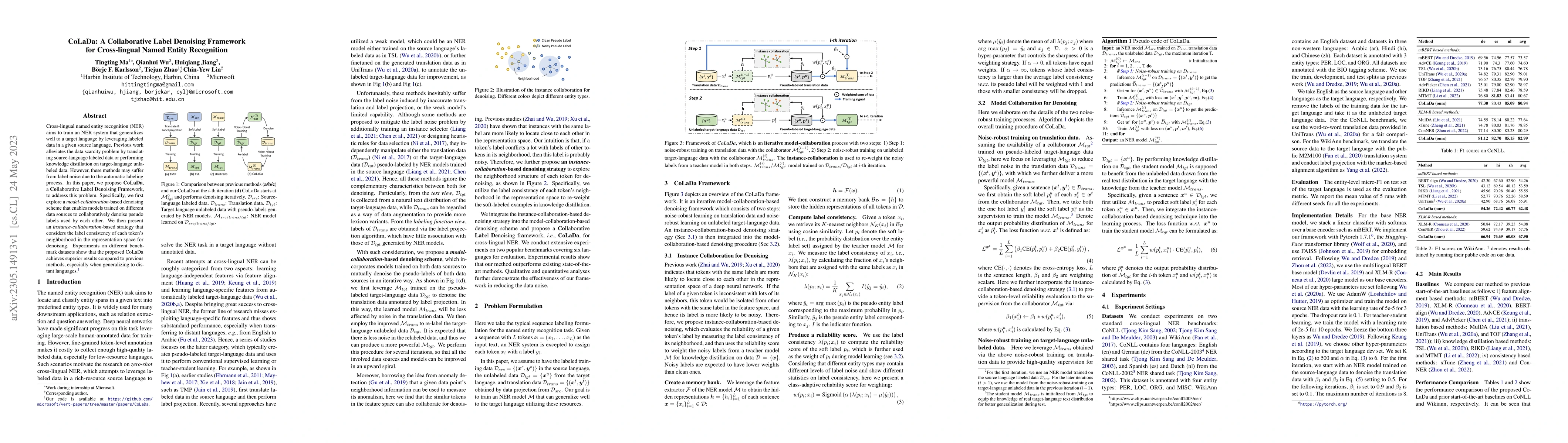 Thumbnail for CoLaDa: A Collaborative Label Denoising Framework for Cross-lingual
  Named Entity Recognition