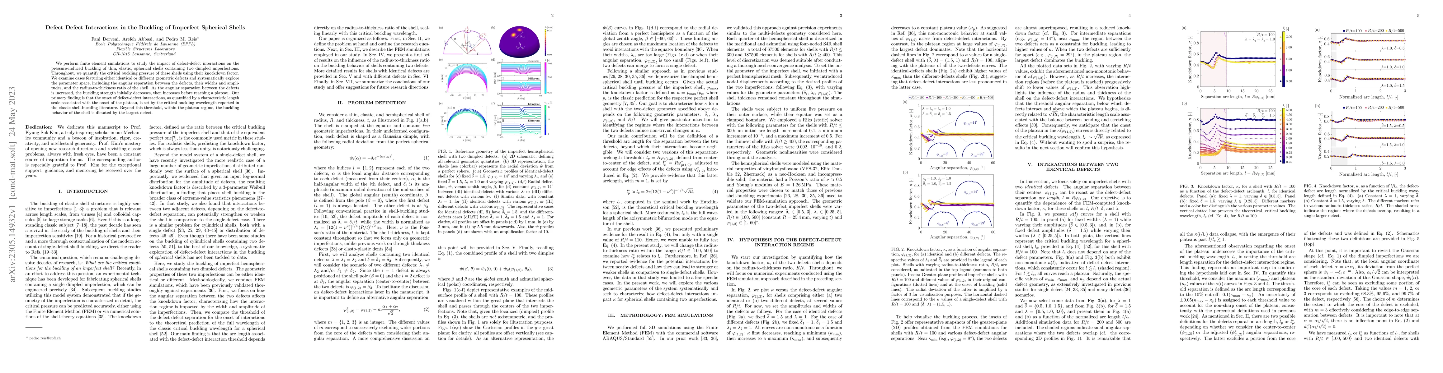 Thumbnail for Defect-Defect Interactions in the Buckling of Imperfect Spherical Shells