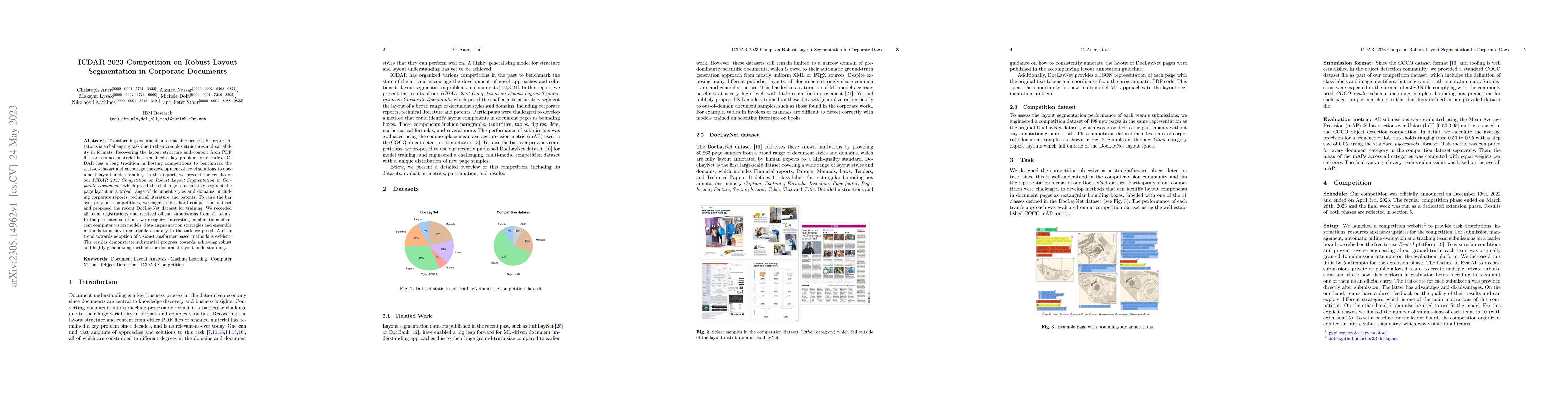 Thumbnail for ICDAR 2023 Competition on Robust Layout Segmentation in Corporate
  Documents