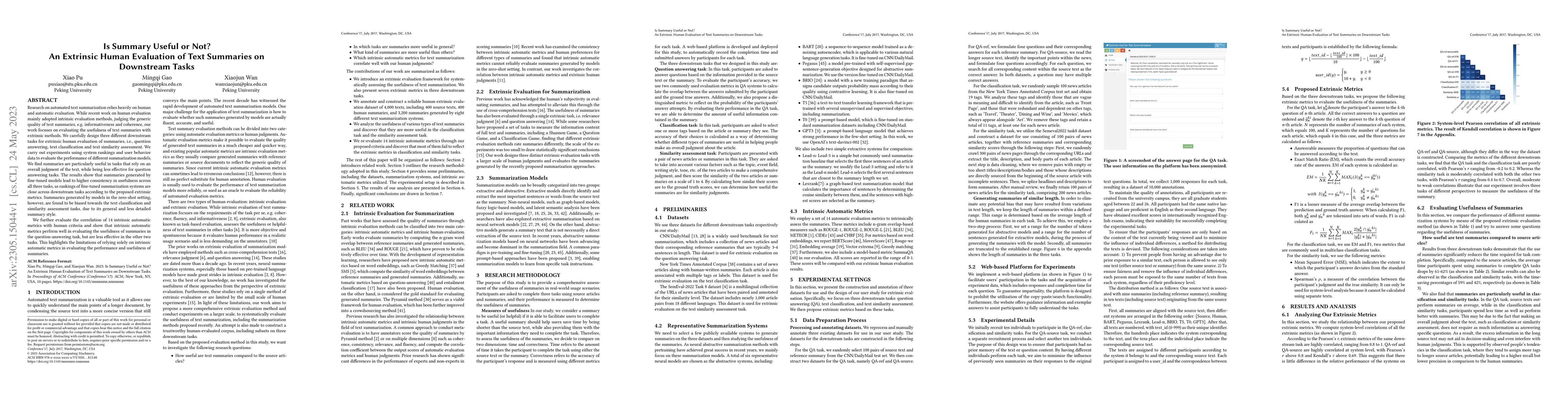 Thumbnail for Is Summary Useful or Not? An Extrinsic Human Evaluation of Text
  Summaries on Downstream Tasks