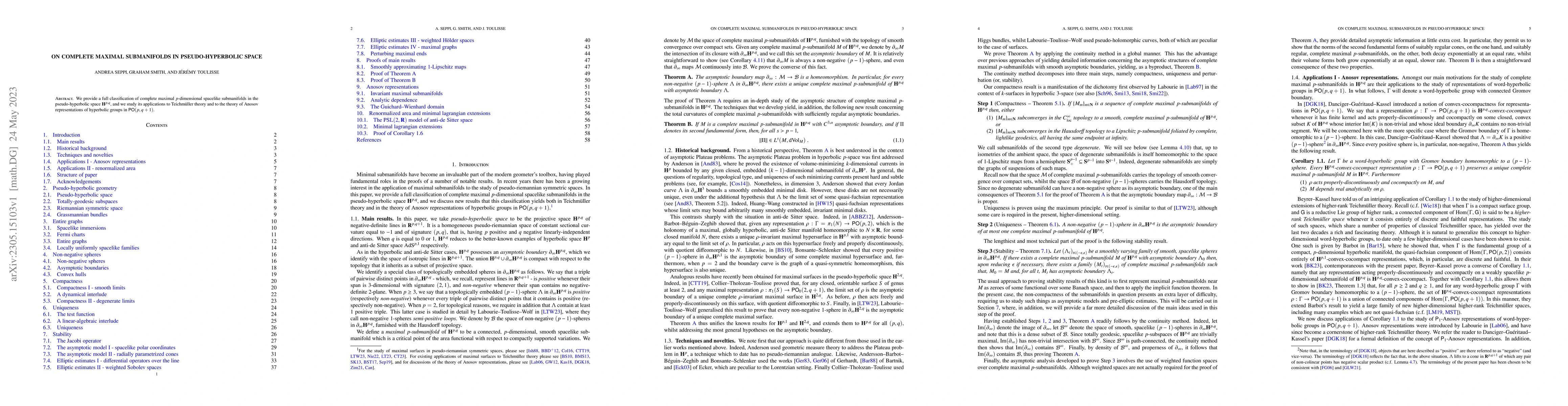 Thumbnail for On complete maximal submanifolds in pseudo-hyperbolic space