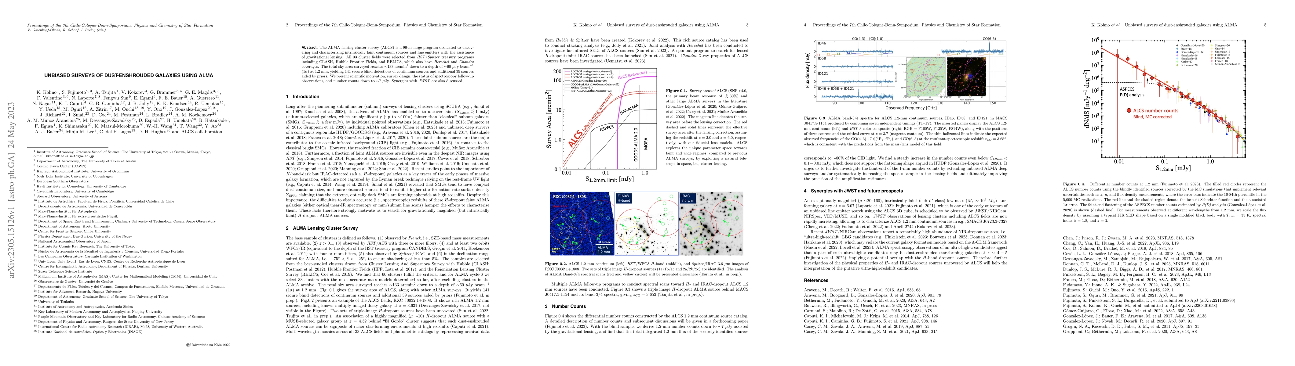 Thumbnail for Unbiased surveys of dust-enshrouded galaxies using ALMA
