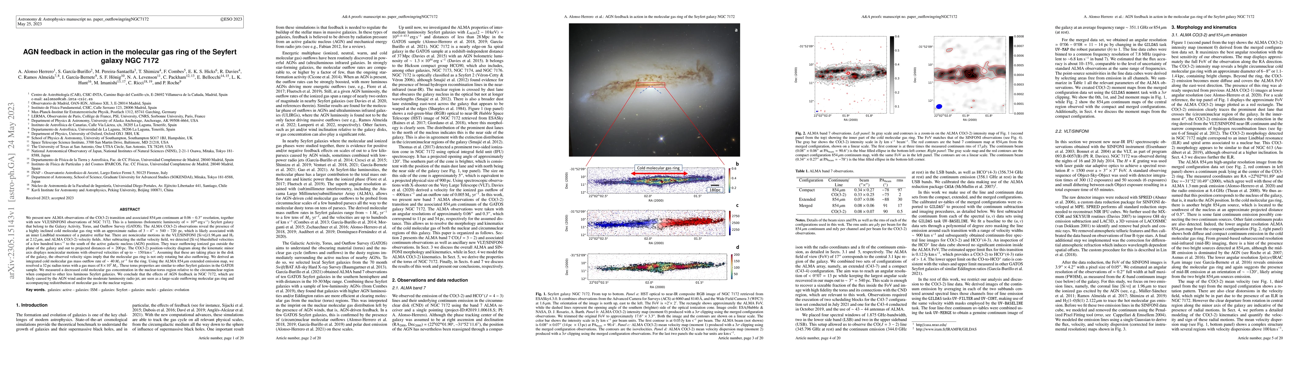 Thumbnail for AGN feedback in action in the molecular gas ring of the Seyfert galaxy
  NGC7172