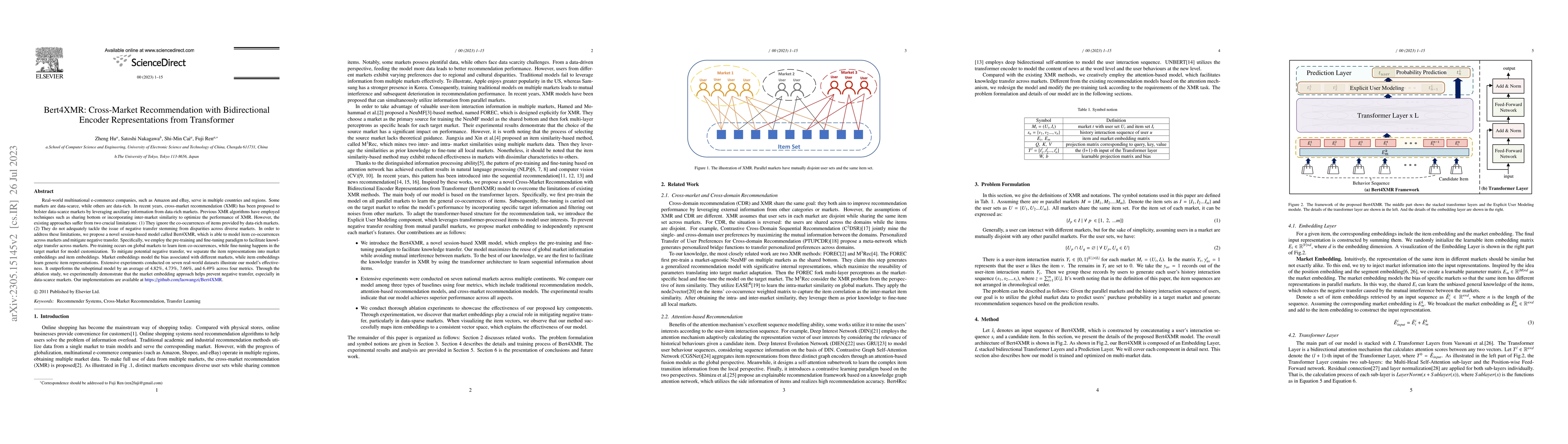 Thumbnail for Bert4XMR: Cross-Market Recommendation with Bidirectional Encoder
  Representations from Transformer