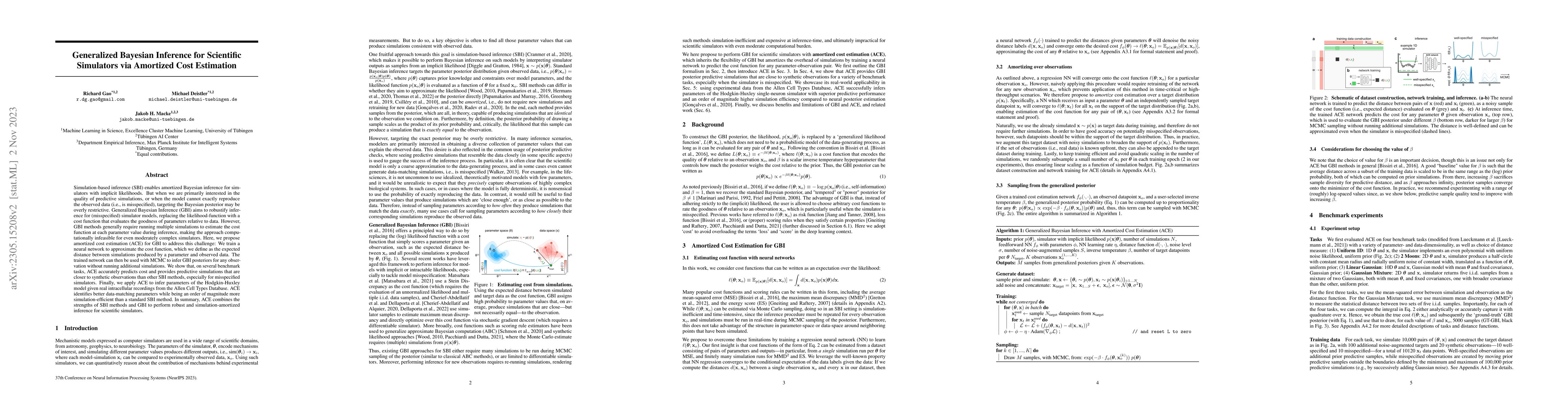 Thumbnail for Generalized Bayesian Inference for Scientific Simulators via Amortized
  Cost Estimation