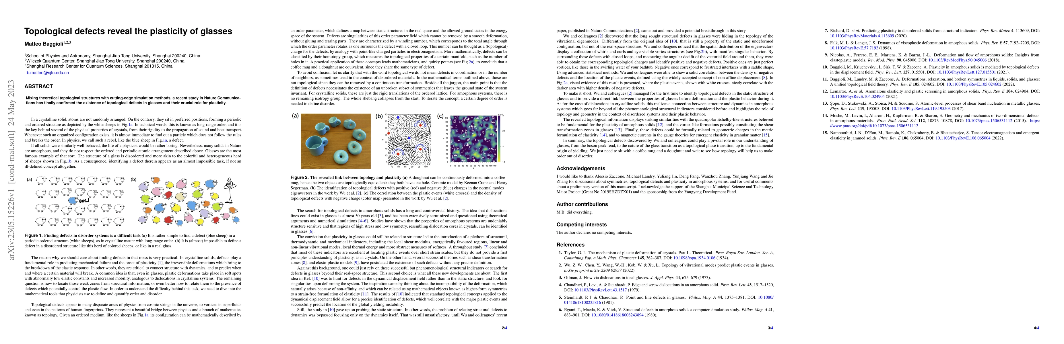 Thumbnail for Topological defects reveal the plasticity of glasses