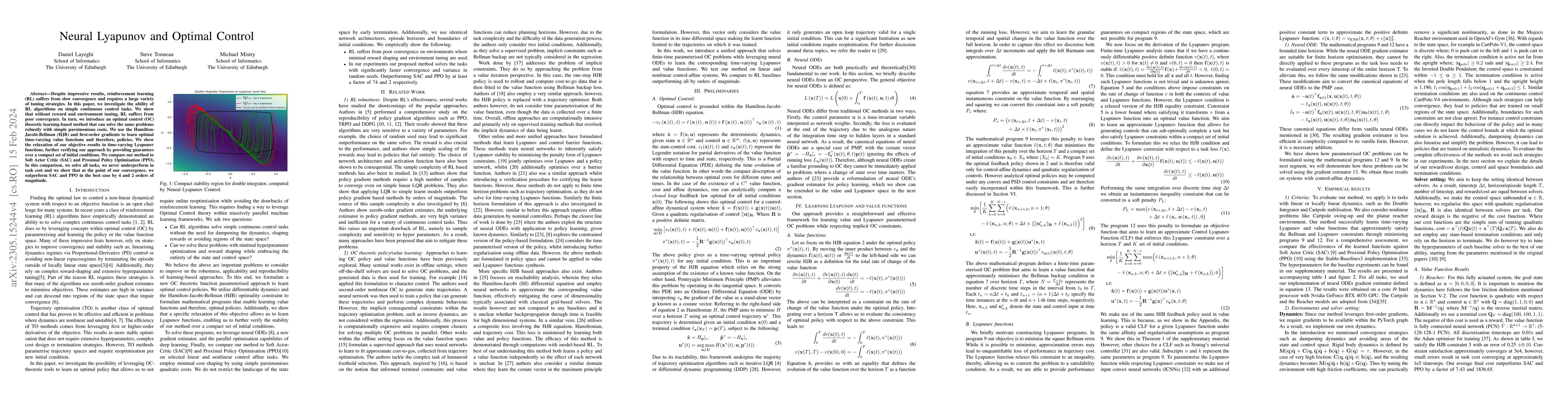 Thumbnail for Neural Lyapunov and Optimal Control