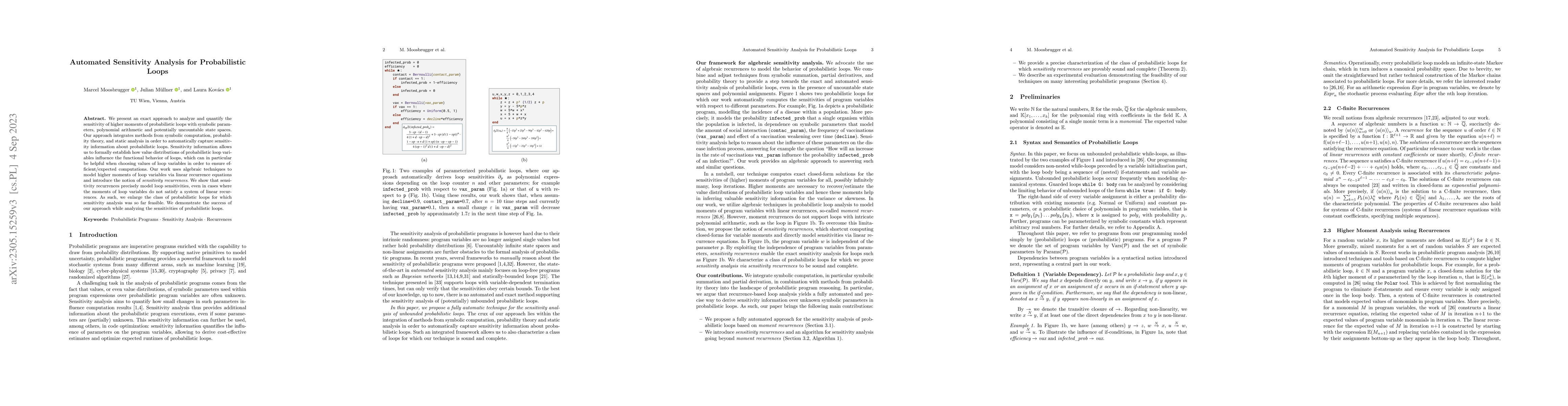 Thumbnail for Automated Sensitivity Analysis for Probabilistic Loops