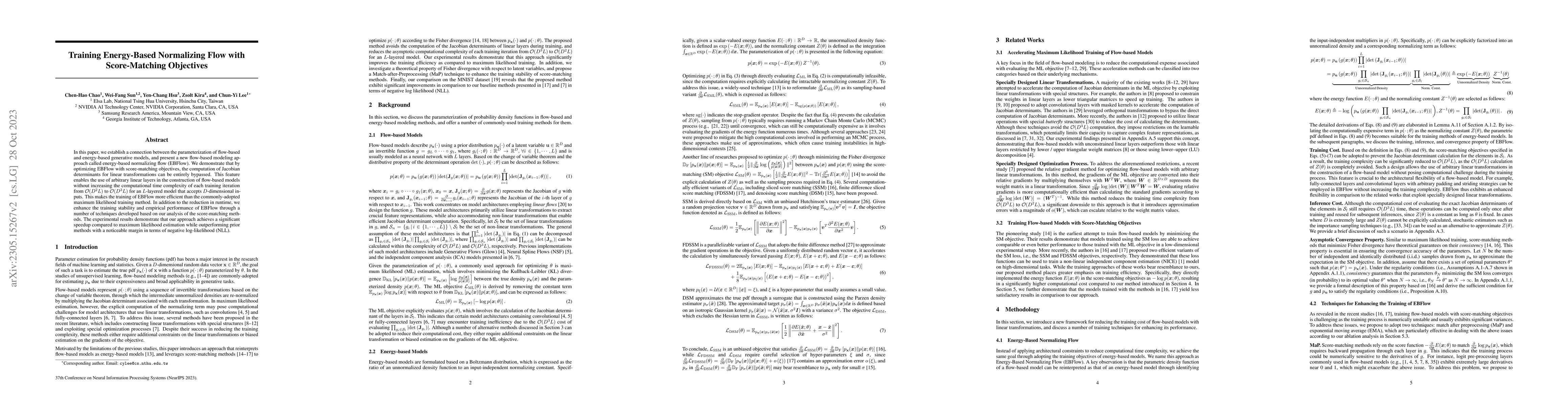 Thumbnail for Training Energy-Based Normalizing Flow with Score-Matching Objectives