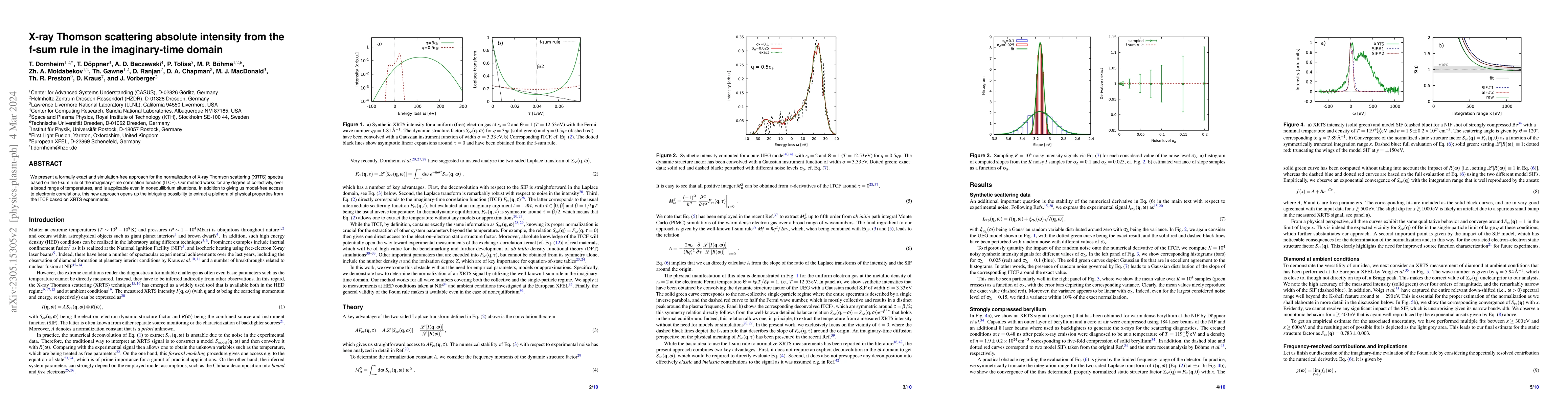 Thumbnail for X-ray Thomson scattering absolute intensity from the f-sum rule in the
  imaginary-time domain
