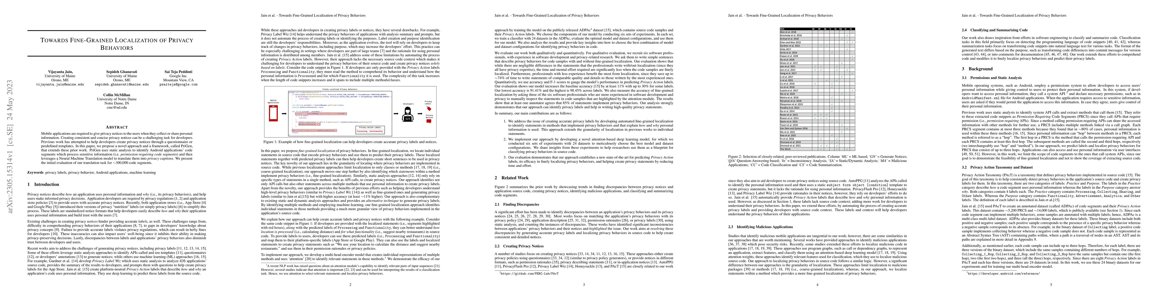 Thumbnail for Towards Fine-Grained Localization of Privacy Behaviors