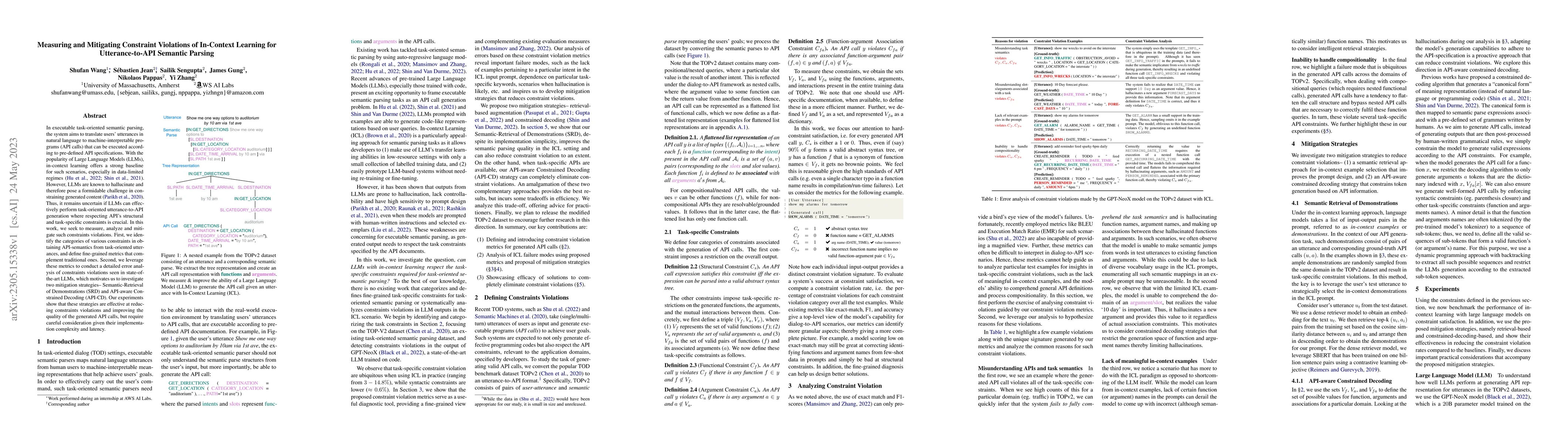 Thumbnail for Measuring and Mitigating Constraint Violations of In-Context Learning
  for Utterance-to-API Semantic Parsing