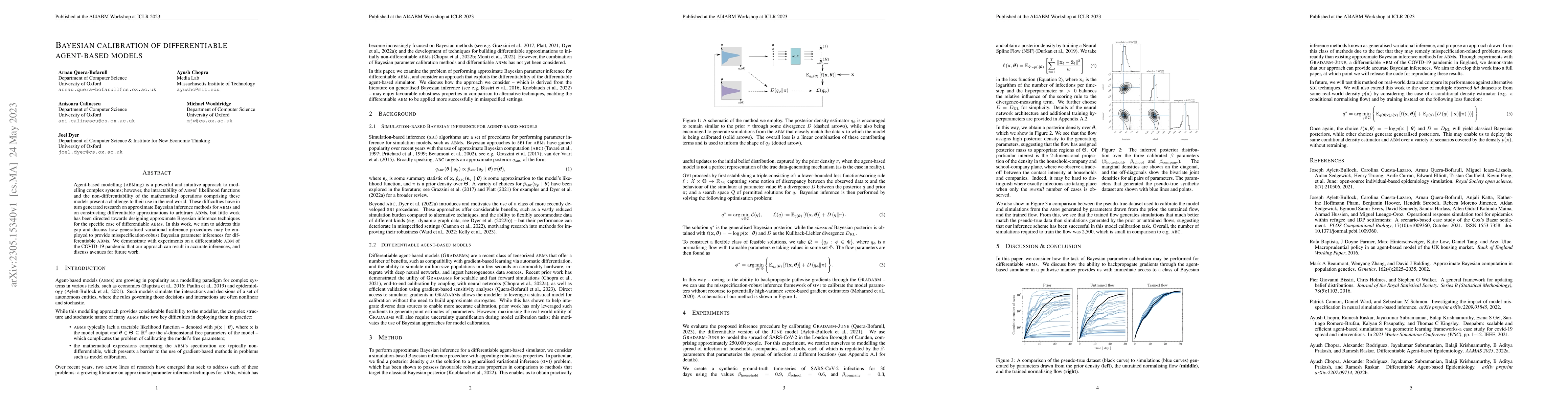 Thumbnail for Bayesian calibration of differentiable agent-based models