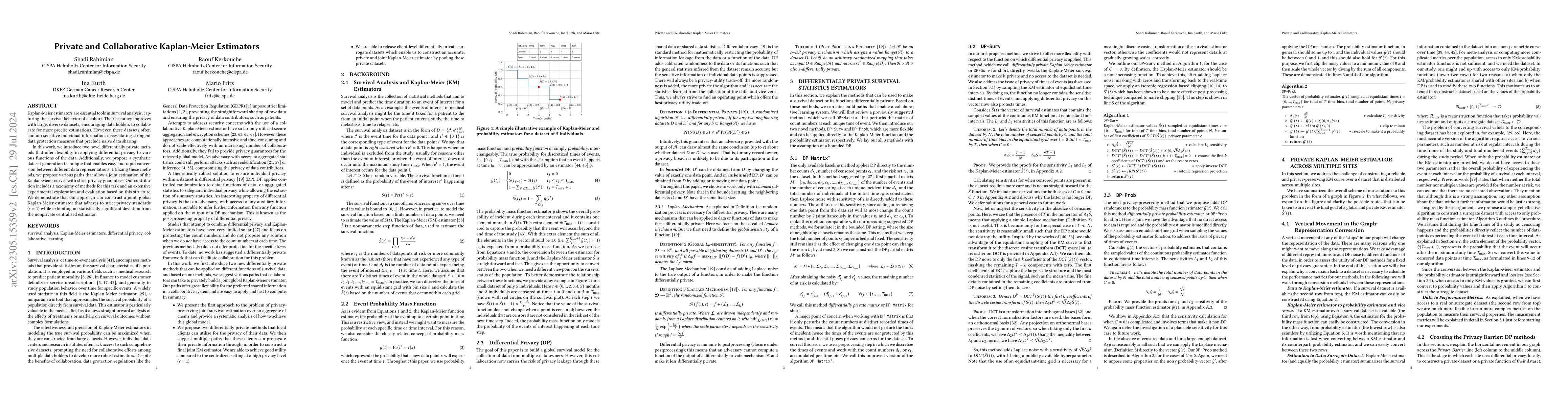 Thumbnail for Private and Collaborative Kaplan-Meier Estimators
