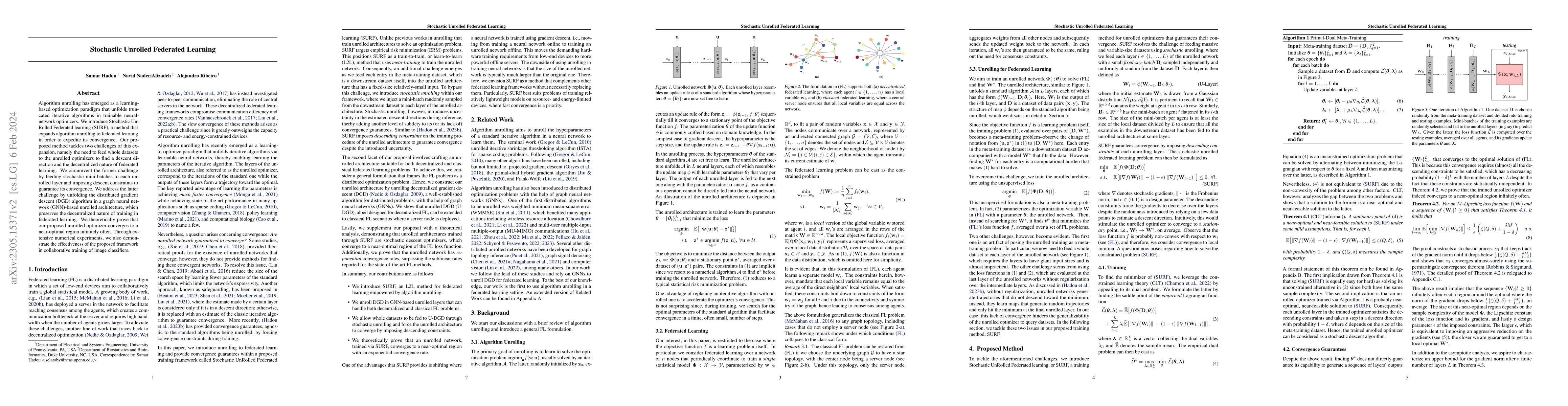 Thumbnail for Stochastic Unrolled Federated Learning