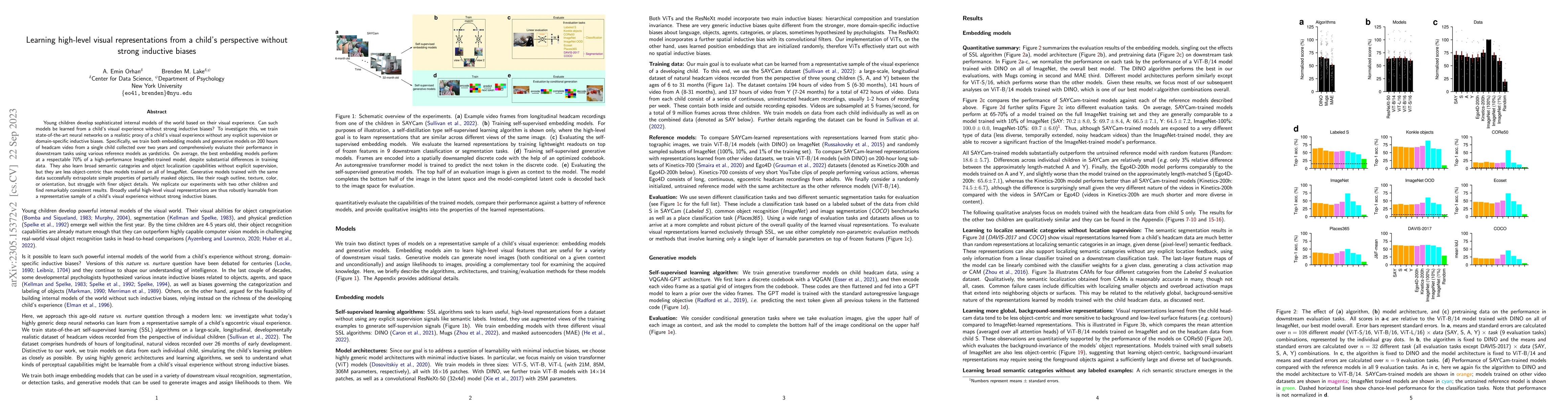 Thumbnail for Learning high-level visual representations from a child's perspective
  without strong inductive biases