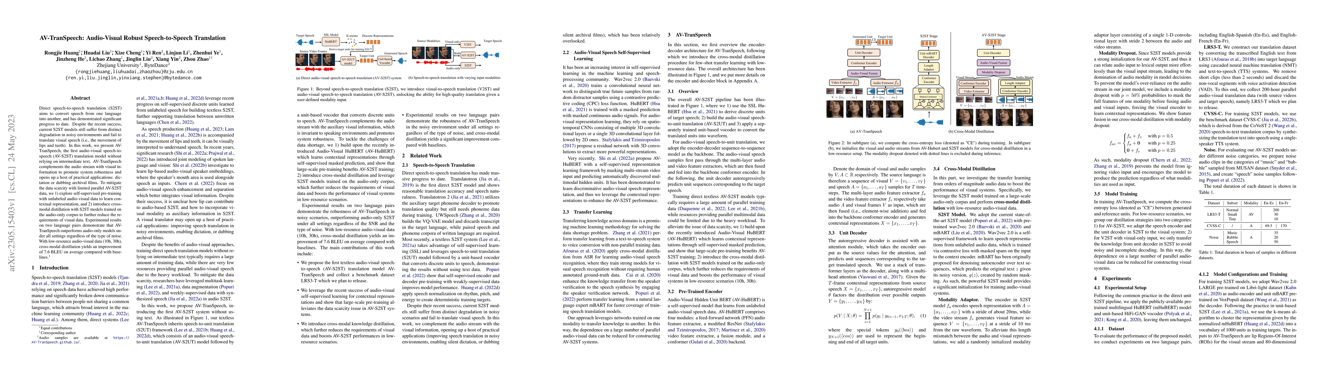 Thumbnail for AV-TranSpeech: Audio-Visual Robust Speech-to-Speech Translation
