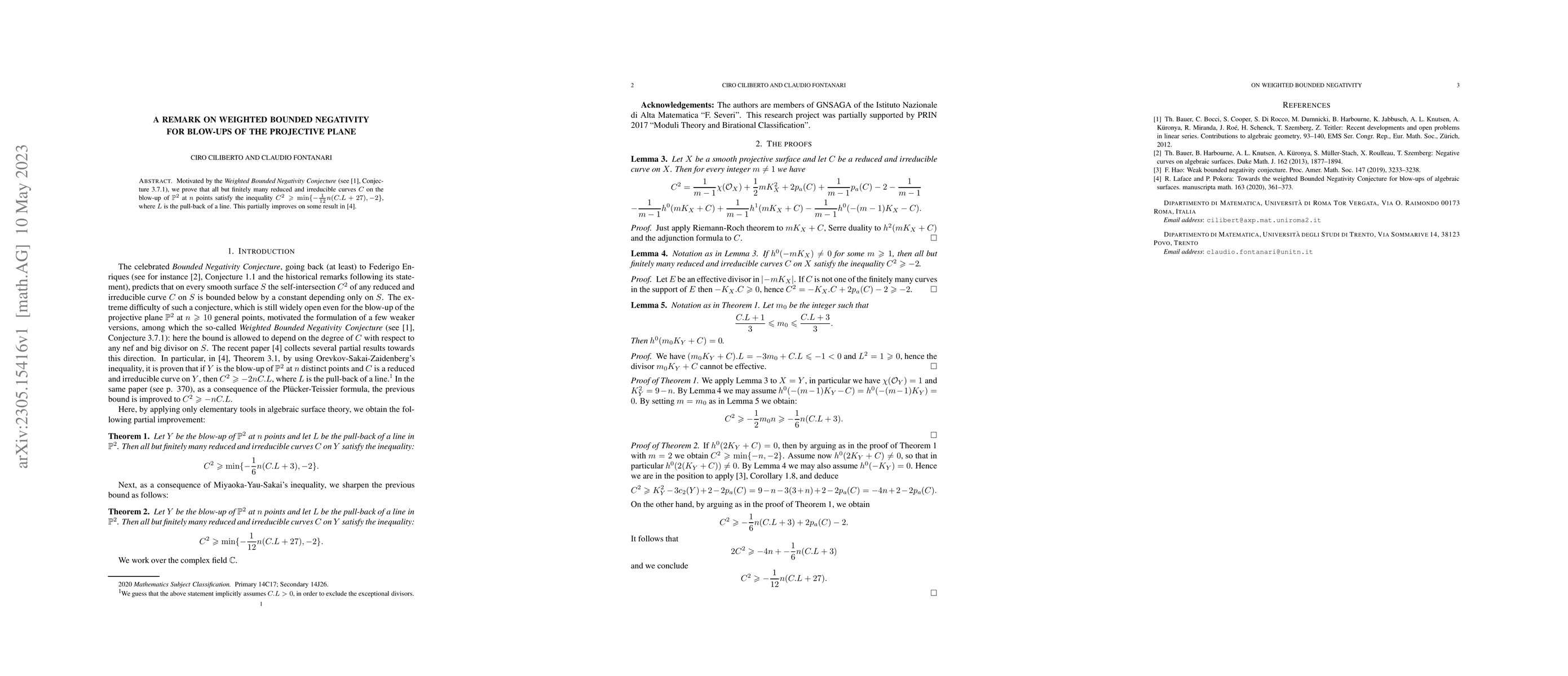 Thumbnail for A remark on weighted Bounded Negativity for blow-ups of the projective
  plane