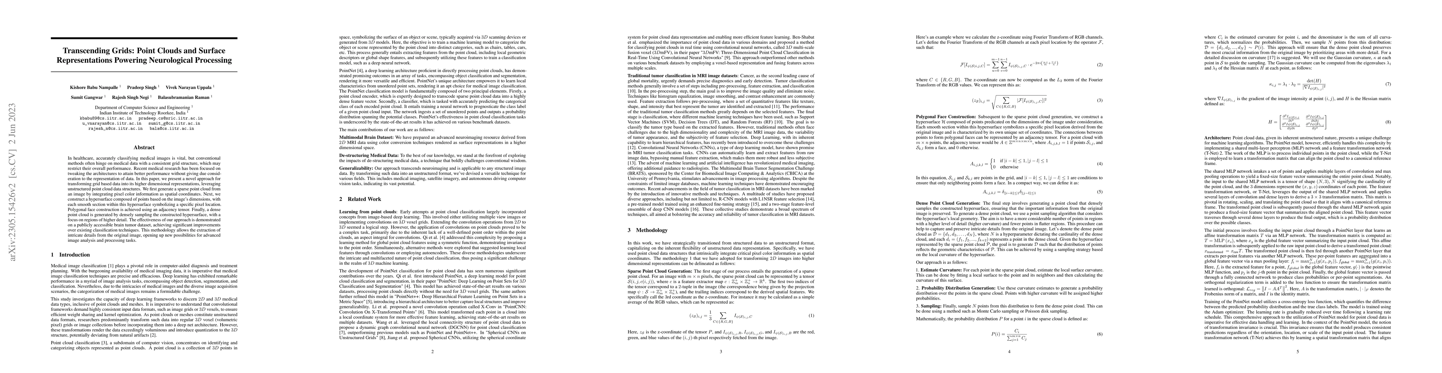 Thumbnail for Transcending Grids: Point Clouds and Surface Representations Powering
  Neurological Processing