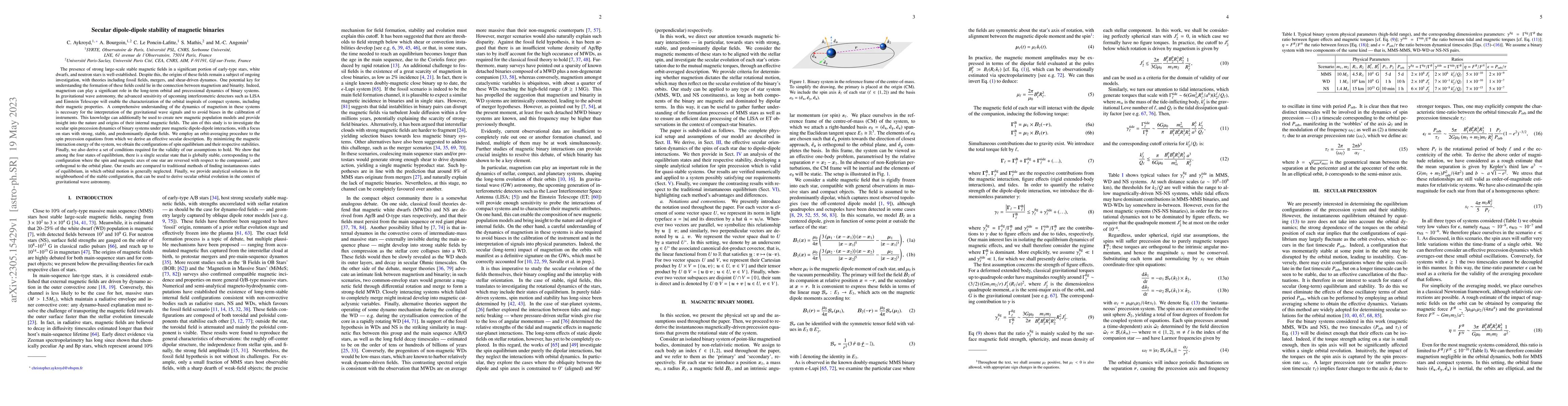 Thumbnail for Secular dipole-dipole stability of magnetic binaries