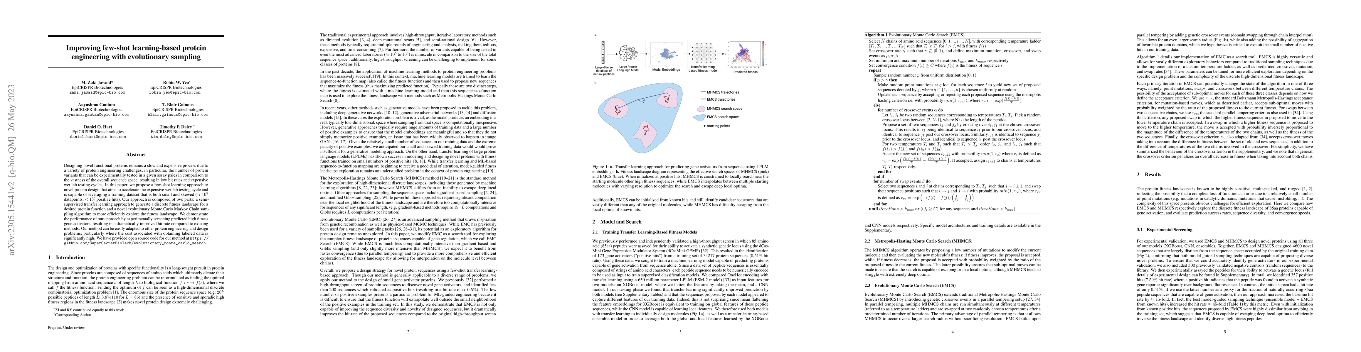 Thumbnail for Improving few-shot learning-based protein engineering with evolutionary
  sampling