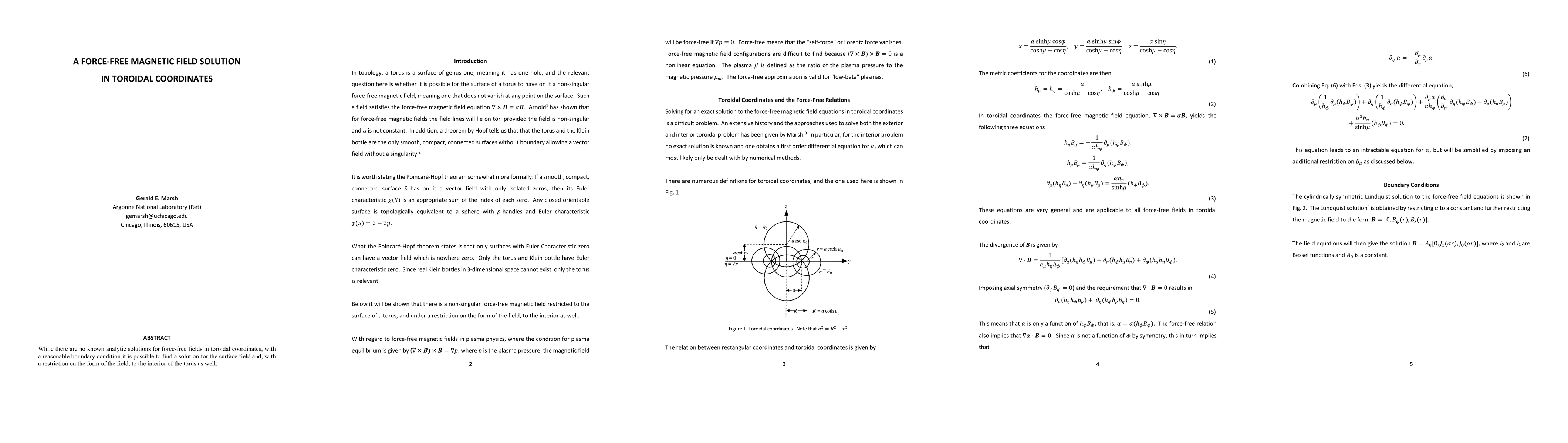 Thumbnail for A Force-Free Magnetic Field Solution in Toroidal Coordinates