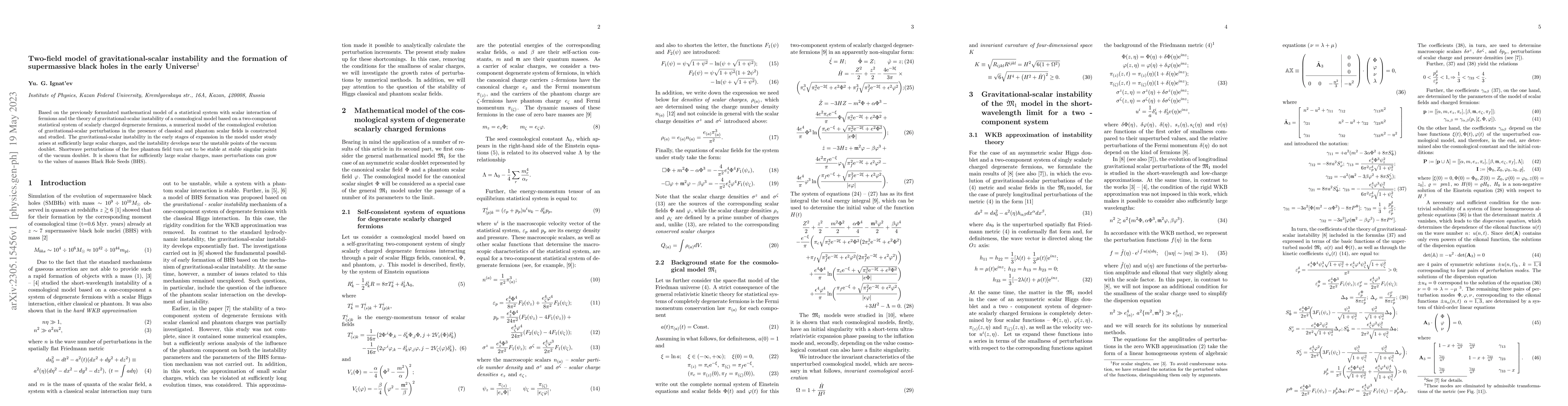Thumbnail for Two-field model of gravitational-scalar instability and the formation of
  supermassive black holes in the early Universe