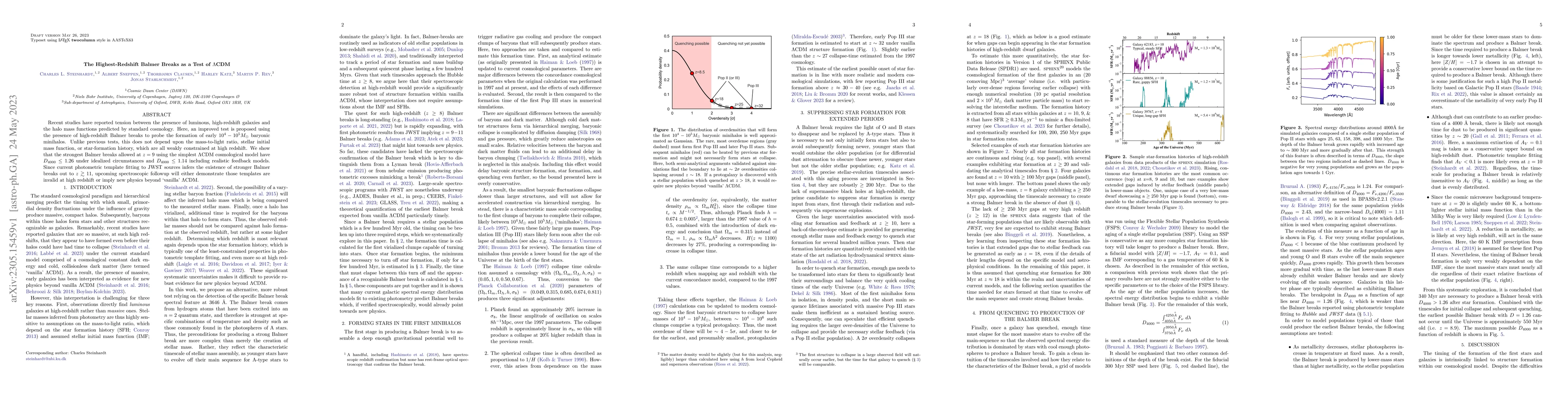 Thumbnail for The Highest-Redshift Balmer Breaks as a Test of $\Lambda$CDM