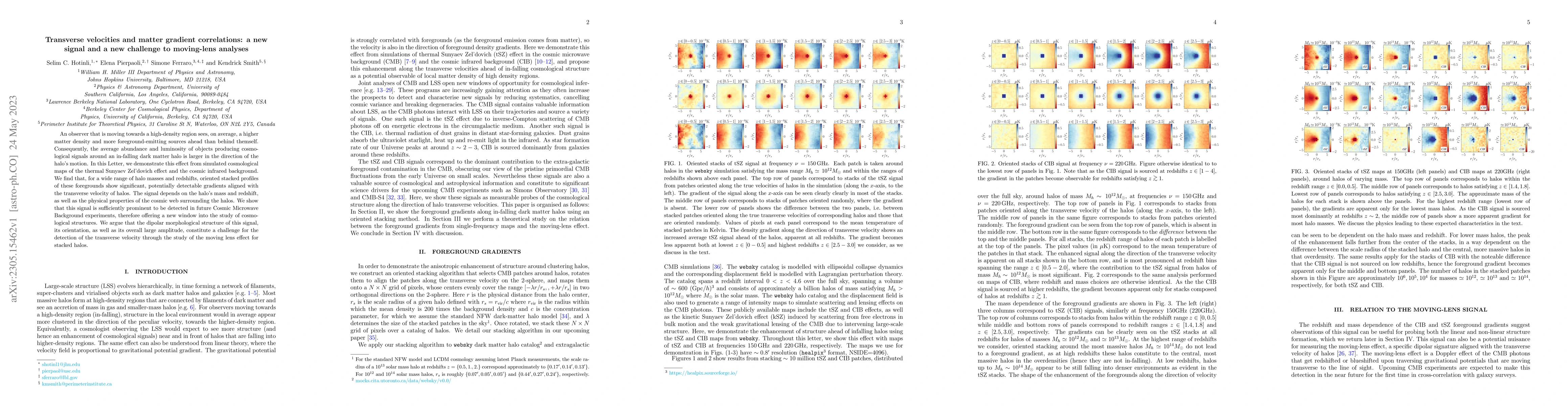 Thumbnail for Transverse velocities and matter gradient correlations: a new signal and
  a new challenge to moving-lens analyses