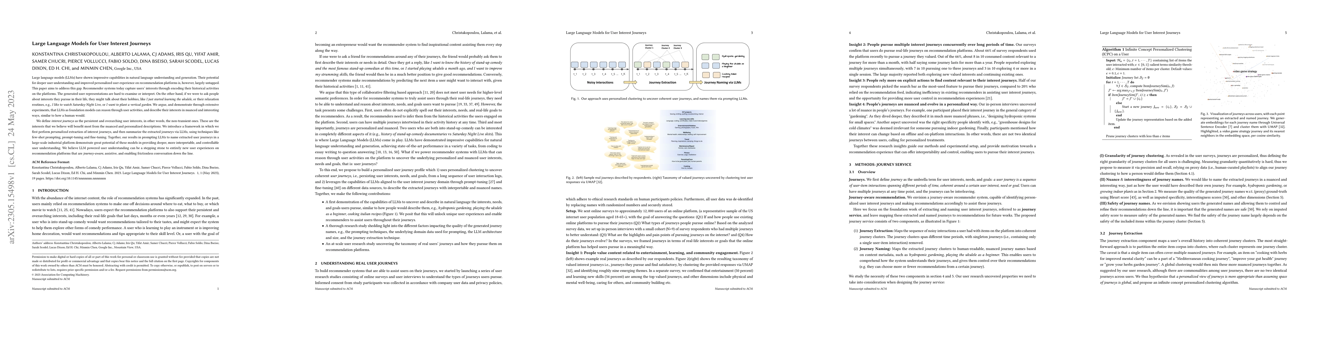 Thumbnail for Large Language Models for User Interest Journeys