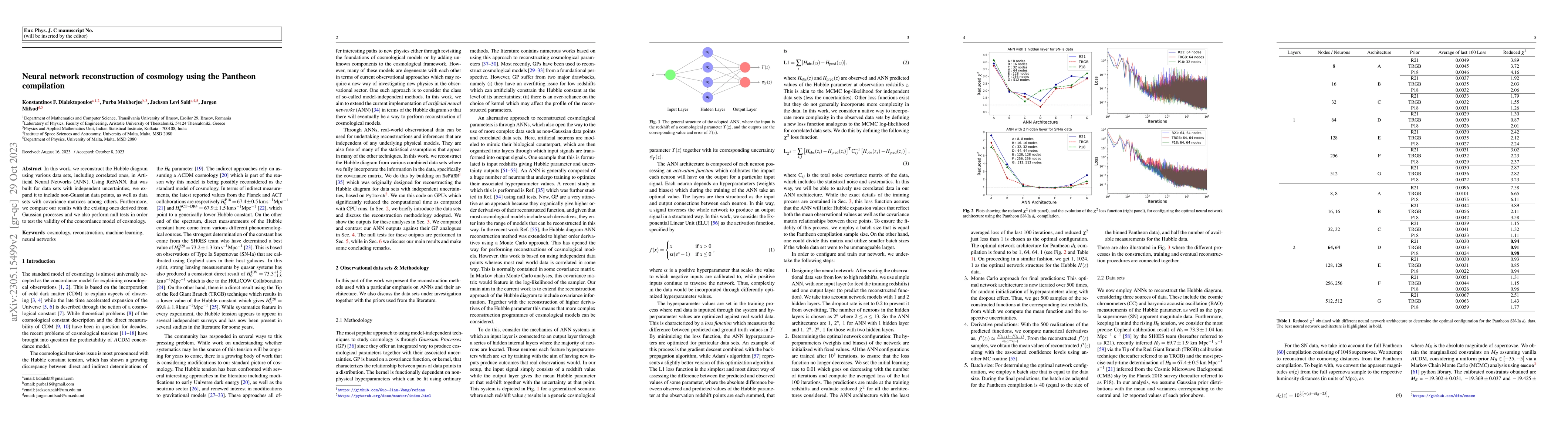 Thumbnail for Neural network reconstruction of cosmology using the Pantheon
  compilation