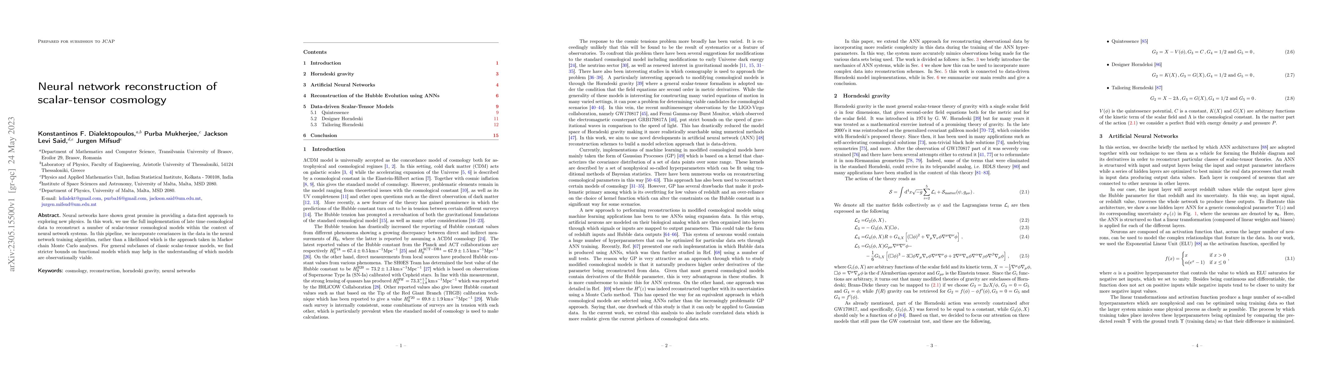 Thumbnail for Neural network reconstruction of scalar-tensor cosmology