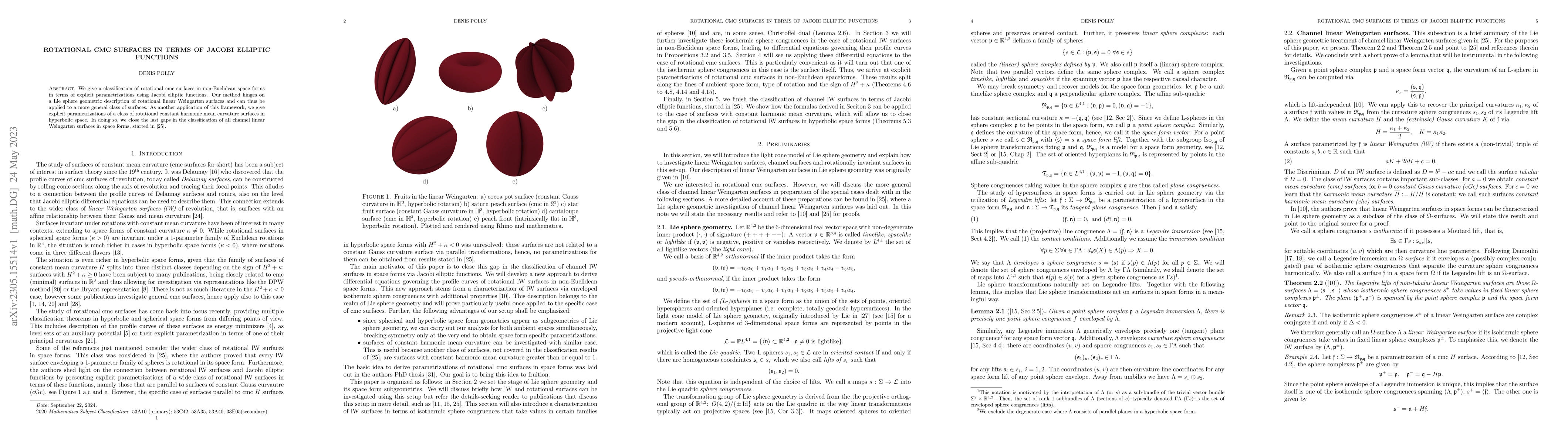 Thumbnail for Rotational cmc surfaces in terms of Jacobi elliptic functions
