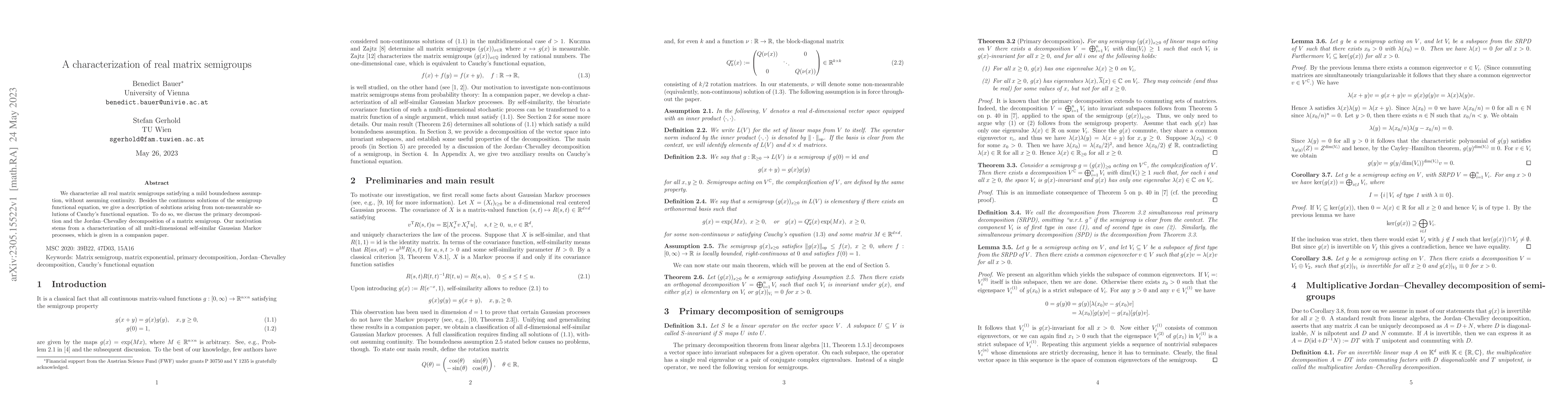 Thumbnail for A characterization of real matrix semigroups