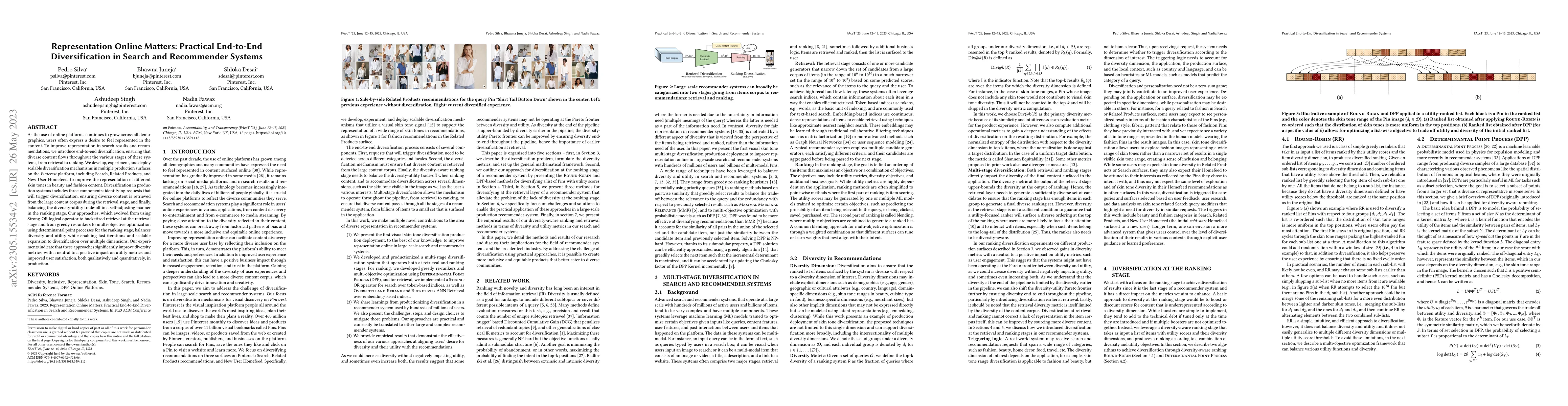 Thumbnail for Representation Online Matters: Practical End-to-End Diversification in
  Search and Recommender Systems