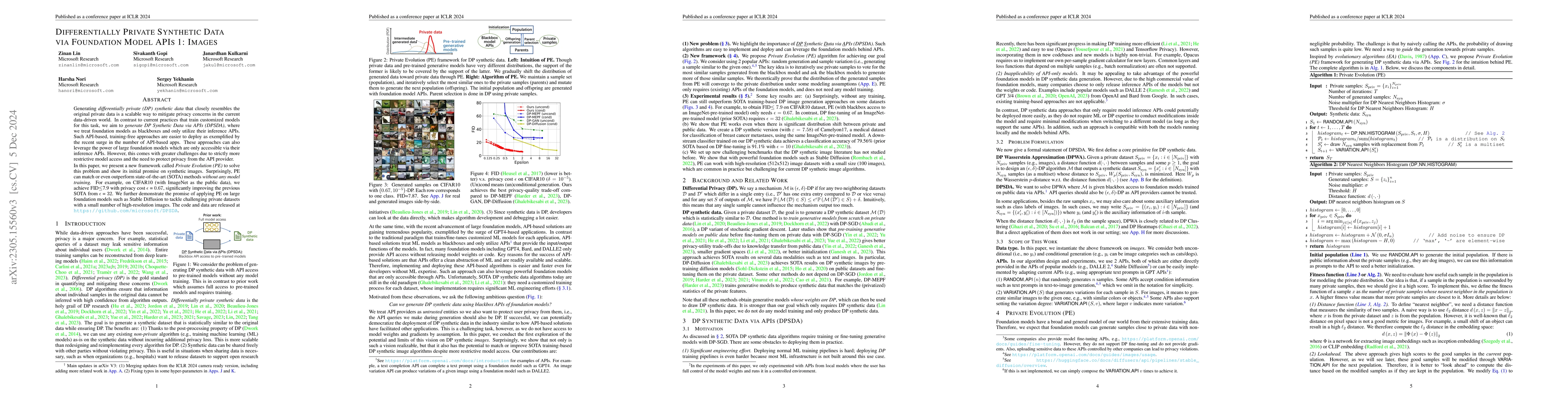 Thumbnail for Differentially Private Synthetic Data via Foundation Model APIs 1:
  Images