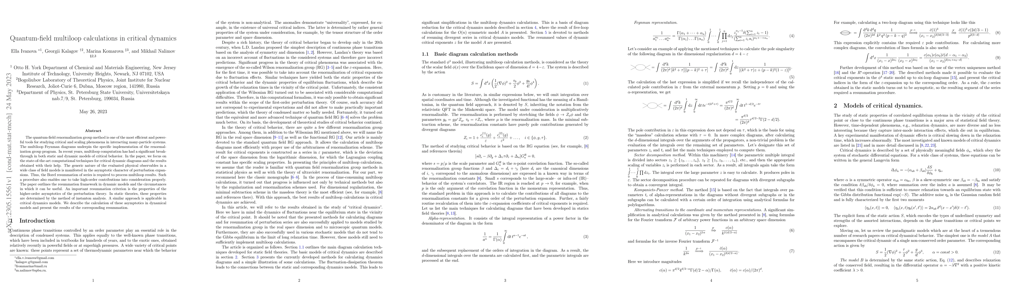 Thumbnail for Quantum-field multiloop calculations in critical dynamics
