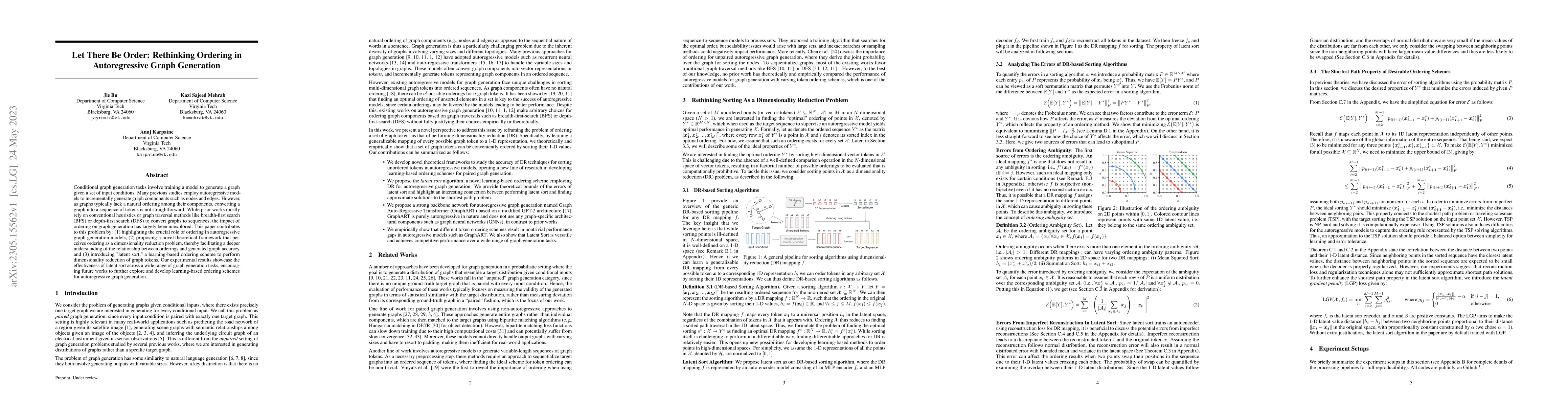 Thumbnail for Let There Be Order: Rethinking Ordering in Autoregressive Graph
  Generation