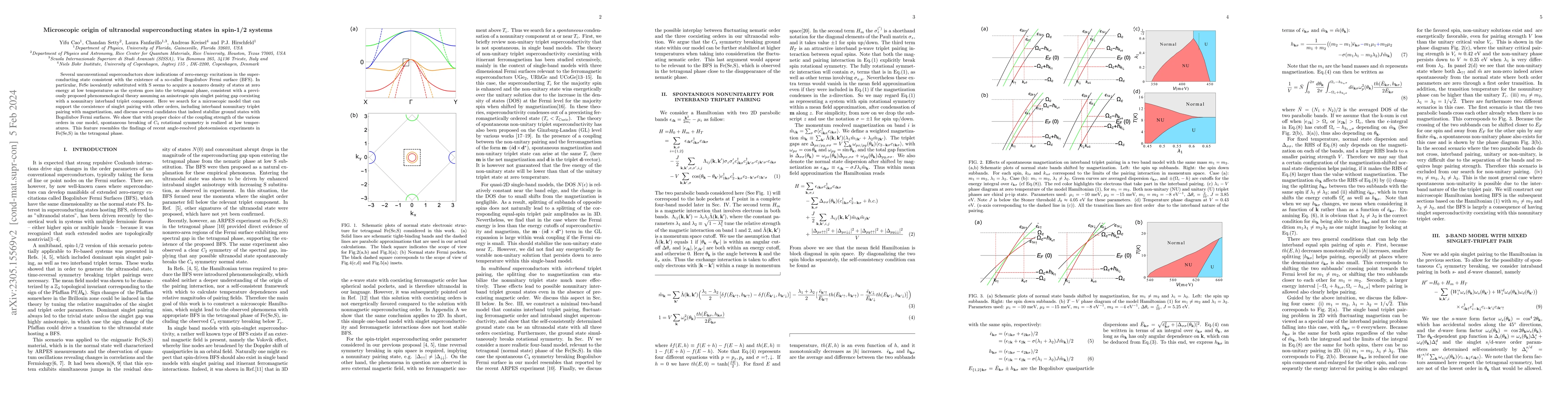 Thumbnail for Microscopic origin of ultranodal superconducting states in spin-1/2
  systems