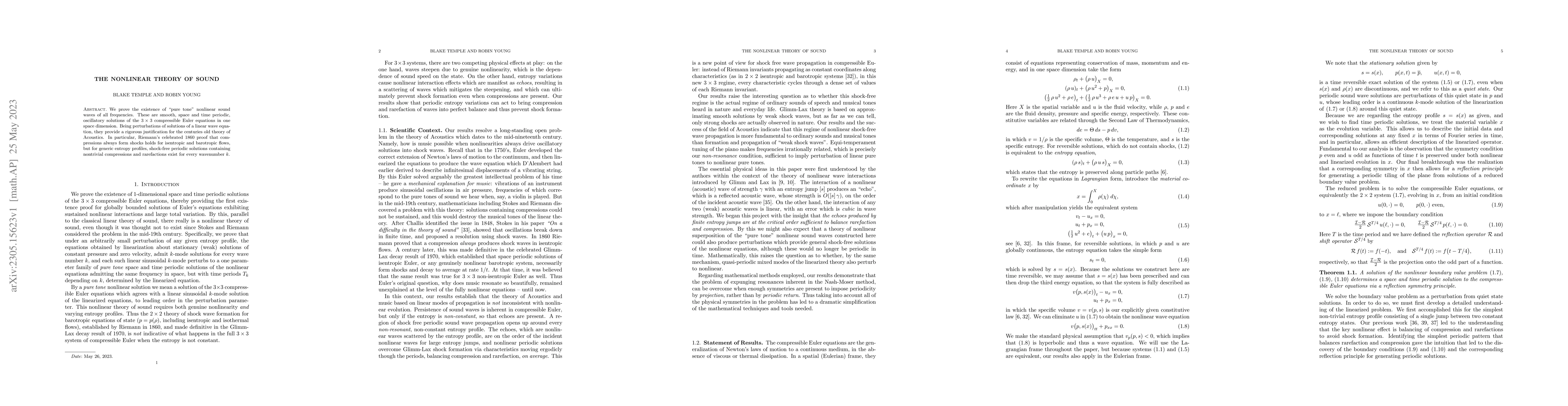 Thumbnail for The Nonlinear Theory of Sound